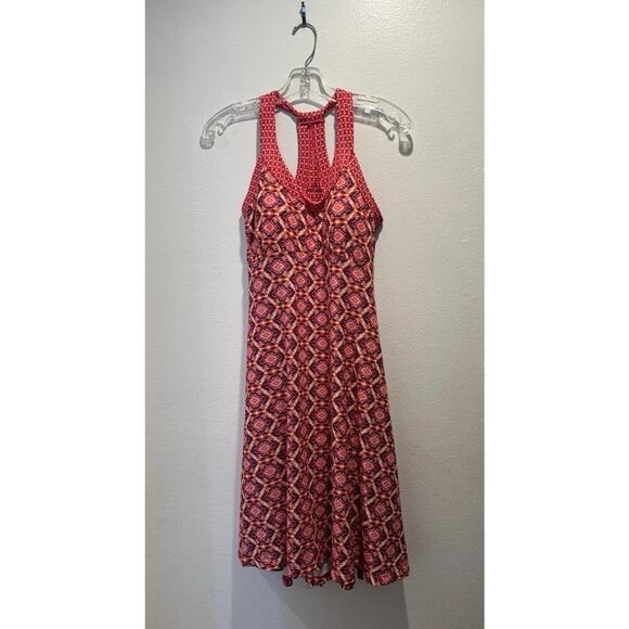 Prana Dresses & Skirts - Prana Women’s Size Medium Cali Dress Azalea Guava Print Padded Sun Dress Comfy